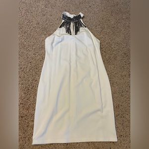 LONDON White Jeweled Dress
